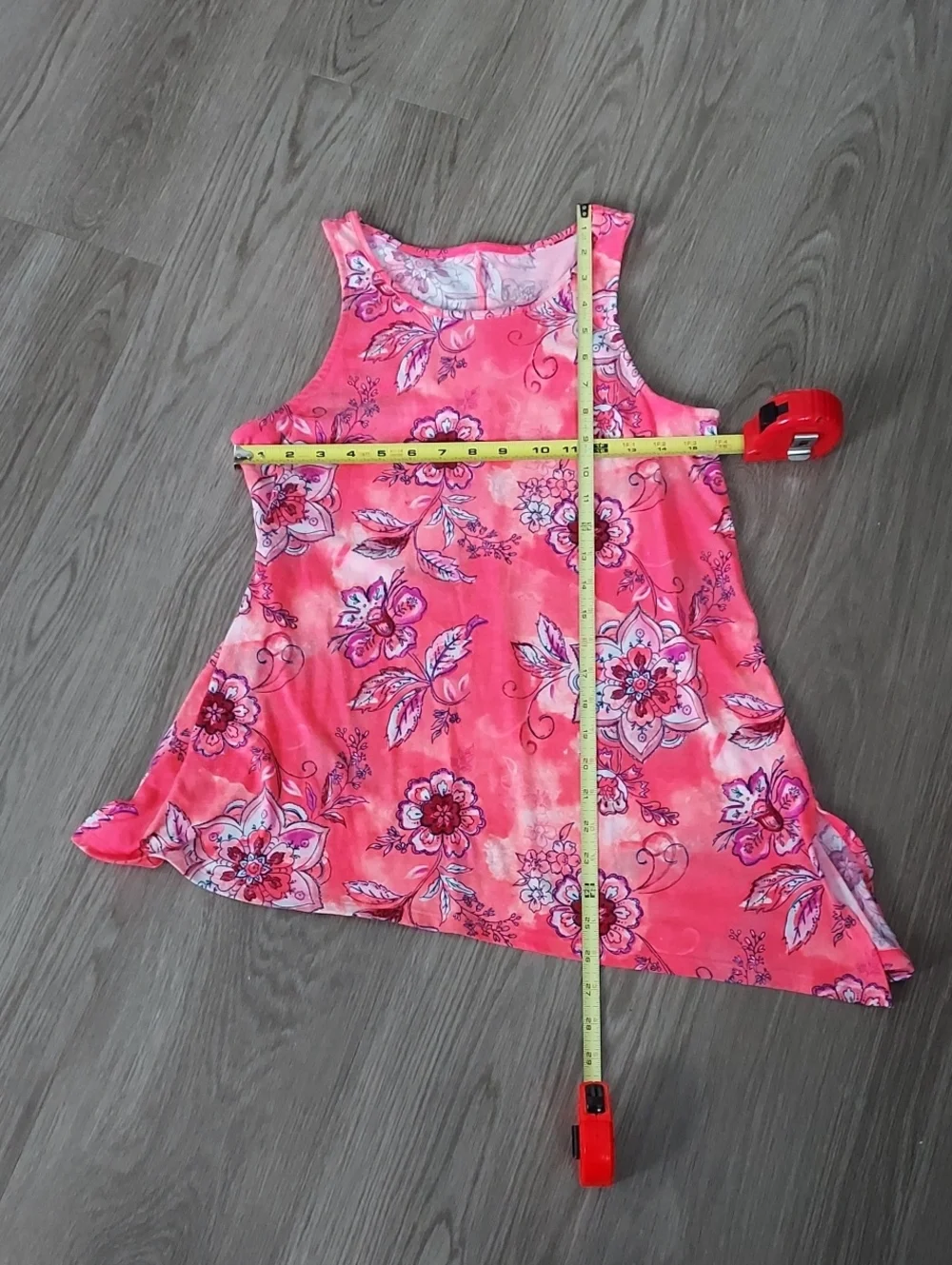 Justice Bright Pink Floral Tank Top